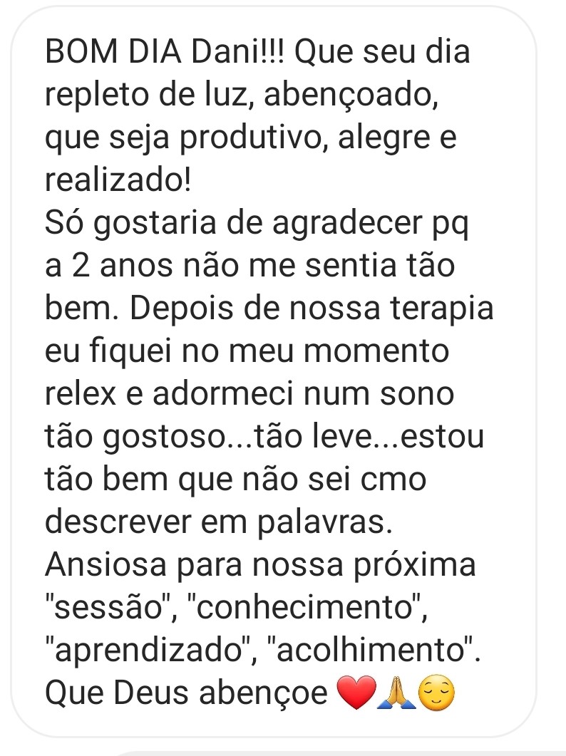 Depoimento: Primeiro bem-estar em 2 anos